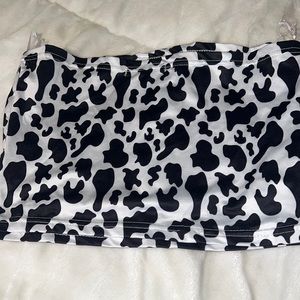 Cow print crop top